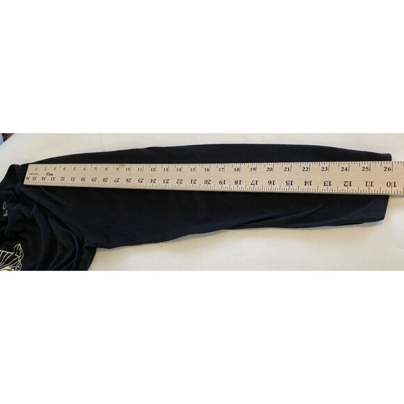 Just My Size Womens T Shirt Sz 2X Black Gold Owl Long Sleeve Goth Fairy Woodland - Picture 9 of 12